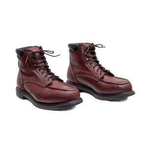 Red Wing Moc Toe Boots Burgundy 202 SUPERSOLE 6-INCH SOFT TOE Men's US 10.5